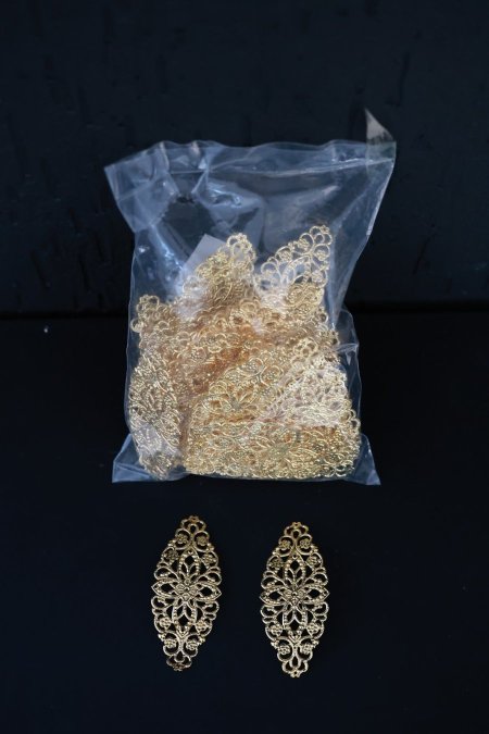 قطع تزين معدن عريضة - بكيت 100 حبة ( قياس 80 mm )