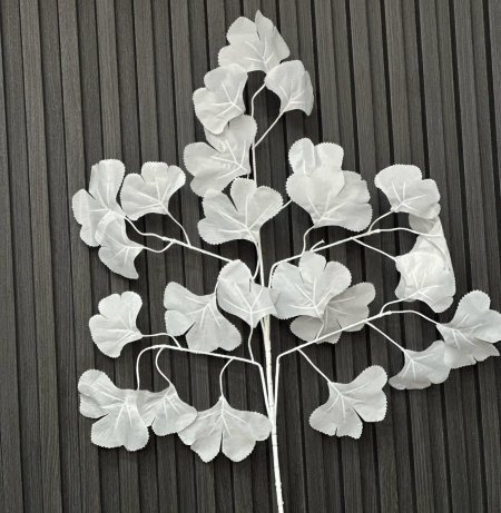 ورد ورق ابيض عرق 5 فروع ( ربطة 12 حبة )
