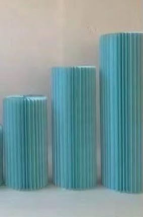 ستاند كرتون يفتح دائري لون ازرق طقم 3 قطع ( 60 سم + 80 سم + 100 سم )