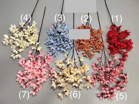 ورد عرق نوار لوز  65 سم ( 5 فروع )