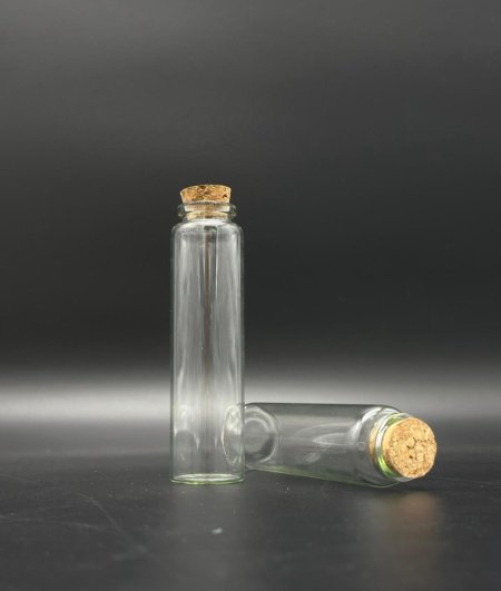 توزيعات قارورة زجاج شفاف ( 50 مل - 11 سم )