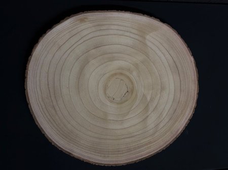 قاعدة تنسيق صينية خشب طبيعي مدور حجم كبير ( قطر من 34 سم الى 40 سم )