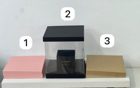 صندوق بوكس بلاستيك + كرتون ( ارتفاع 28 سم - عرض وطول 25*25 سم )